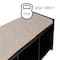 Honey Can Do Black 3-Cube Storage Bench with Cushion and Cubby Holes